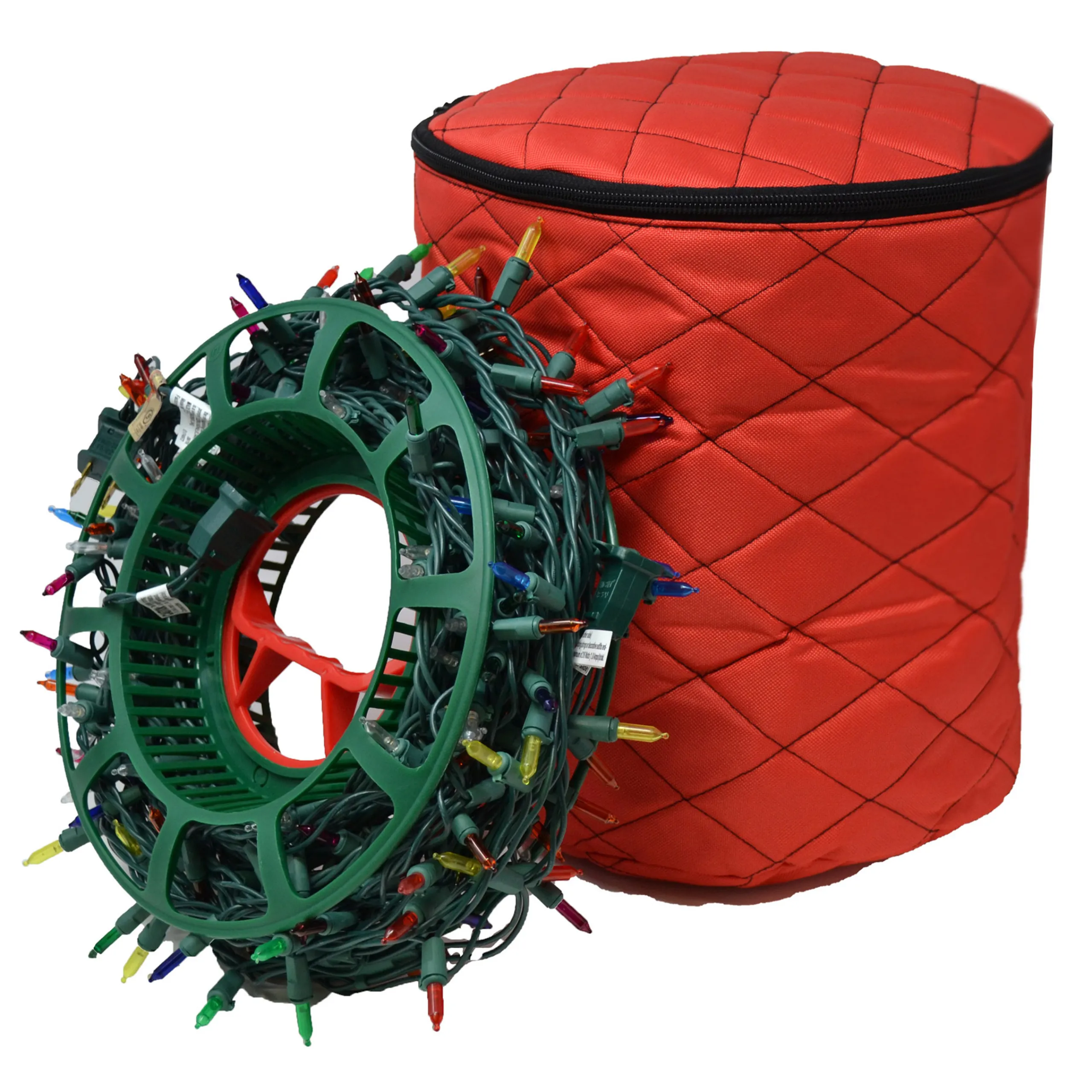 Northlight 3 Reel Red Christmas Light Set Quilted Storage Bag