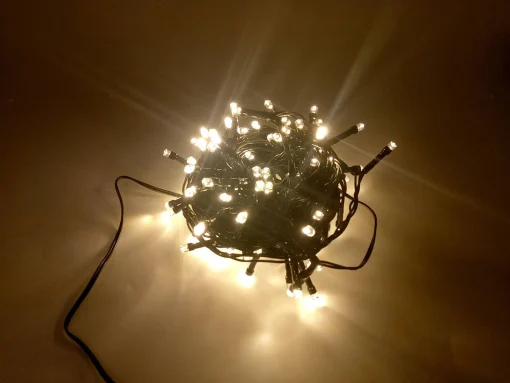 Hi-Line Gifts 100 Rgb Led Multi-Function Timed Christmas String Lights With Remote, 32.5Ft Black Wire