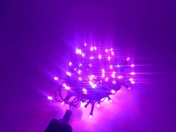 Hi-Line Gifts 100 Rgb Led Multi-Function Timed Christmas String Lights With Remote, 32.5Ft Black Wire
