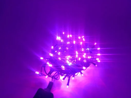 Hi-Line Gifts 100 Rgb Led Multi-Function Timed Christmas String Lights With Remote, 32.5Ft Black Wire