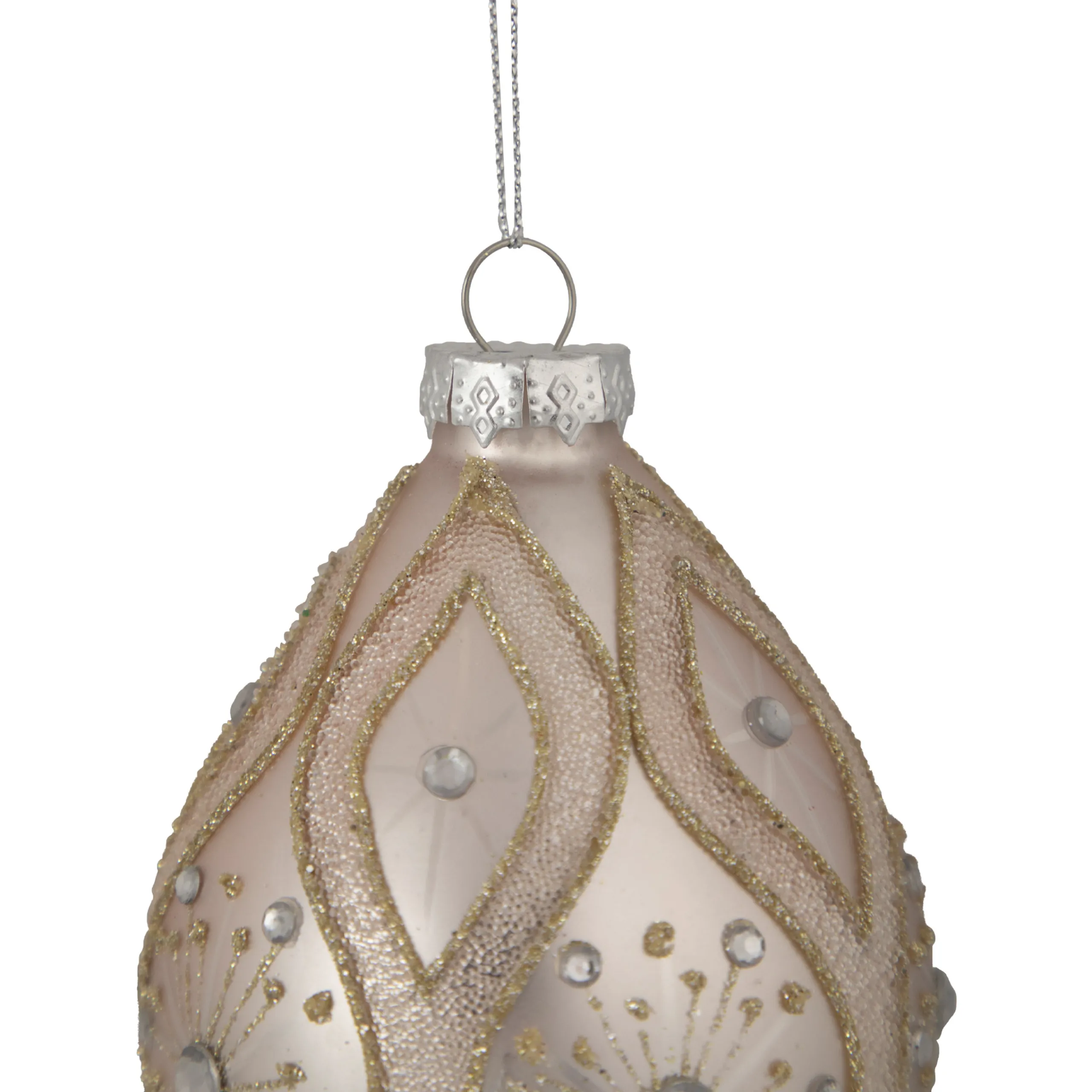 Northlight Pendants & Drops>5.25" Rose Gold Retro Ombre Glass Christmas Drop Ornament