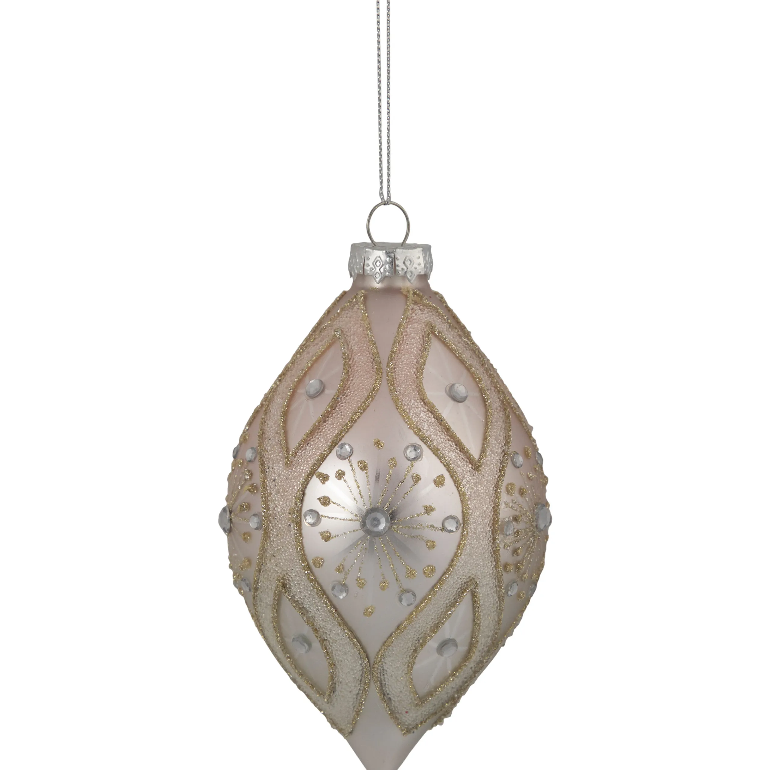 Northlight Pendants & Drops>5.25" Rose Gold Retro Ombre Glass Christmas Drop Ornament
