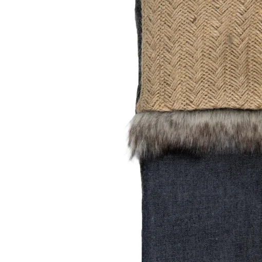 Stockings*Northlight 20" Rustic Burlap And Chambray Christmas Stocking