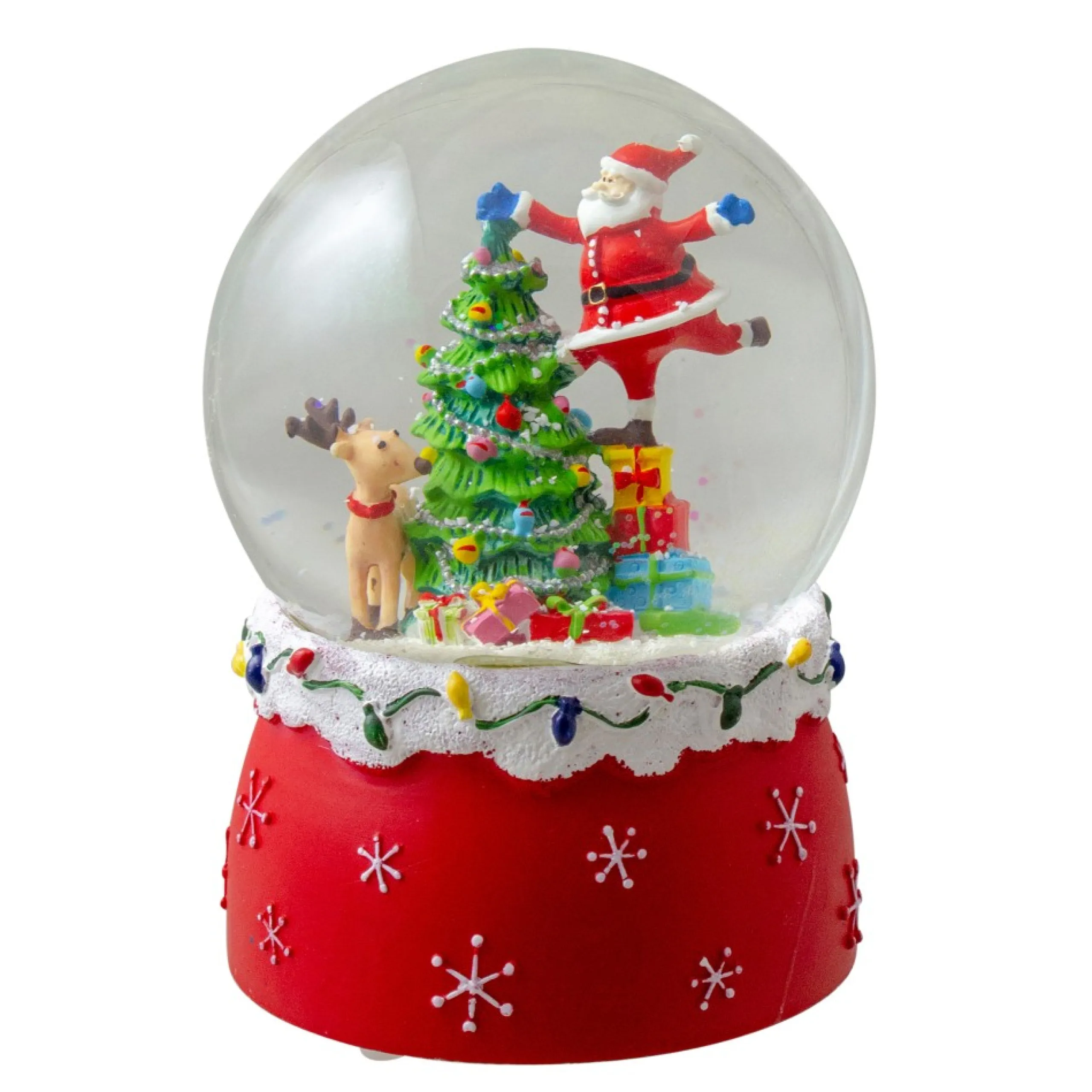 Snow Globes*Northlight 5.75" Santa Decorating A Christmas Tree Musical Snow Globe