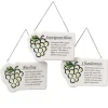 Midwest Food & Beverage>4" Sauvignon Blanc White Wine Plaque Ceramic Christmas Ornament