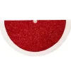 50 Inch And Larger*KSA 54" Sequins With White Border Christmas Tree Skirt