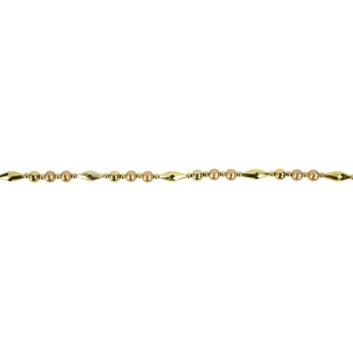 Beaded Garland*Northlight 9' Shiny And Matte Gold Beaded Christmas Garland, Unlit