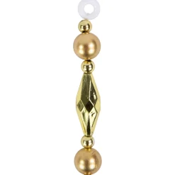 Beaded Garland*Northlight 9' Shiny And Matte Gold Beaded Christmas Garland, Unlit