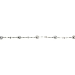 Beaded Garland*Northlight 15' Shiny Silver Mirrored Disco Ball Beaded Christmas Garland, Unlit