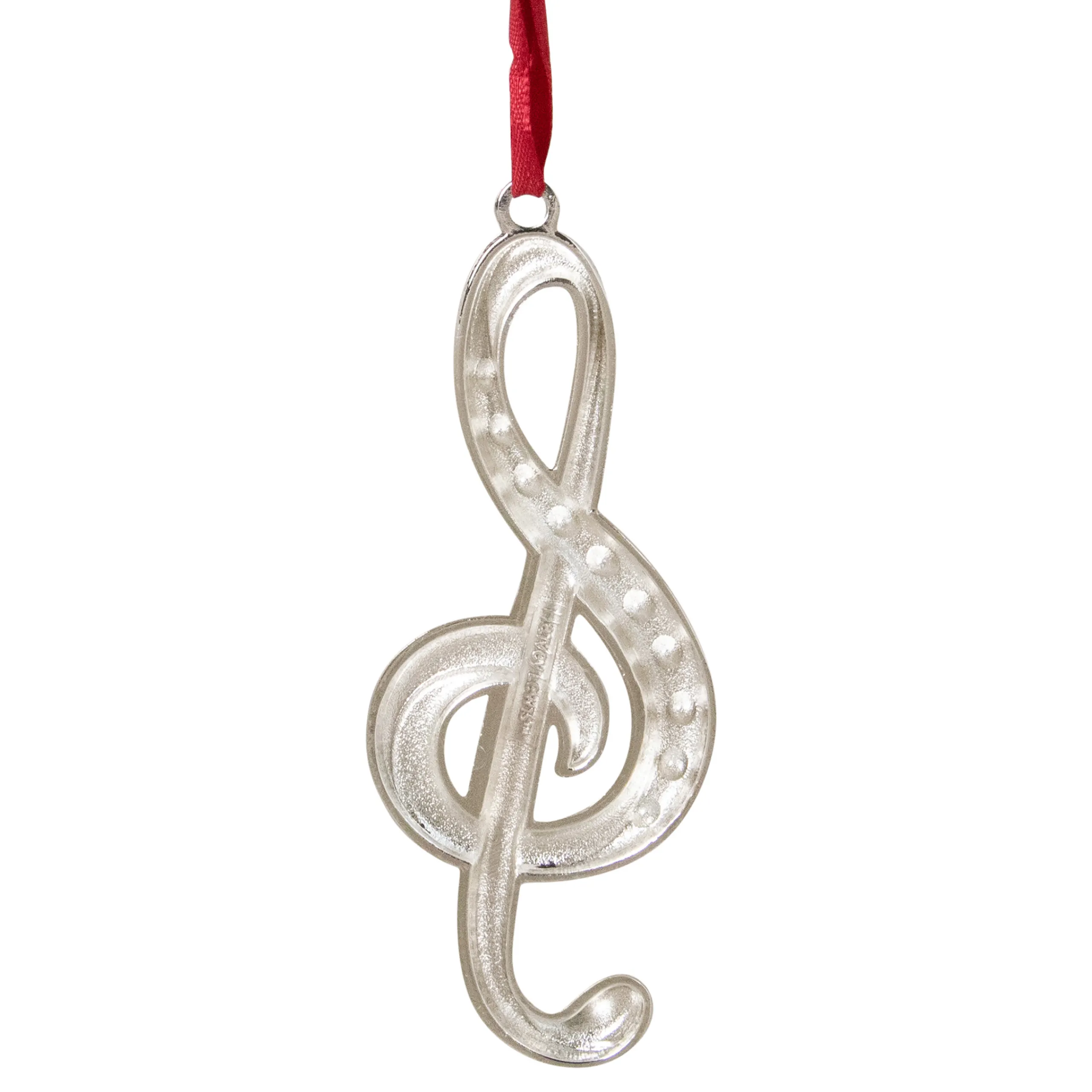 Northlight Entertainment>4" Silver And Black Clef Music Note European Crystals Christmas Ornament