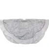 48 Inch And Smaller*Northlight 48" Silver And White Floral Trimmed Christmas Tree Skirt