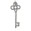 Allstate Victorian>10" Silver Antique Finish Rhinestone Embellished Key Christmas Ornament