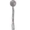 Allstate Balls>2.5" Silver Glitter Christmas Ball Ornament With Tassel
