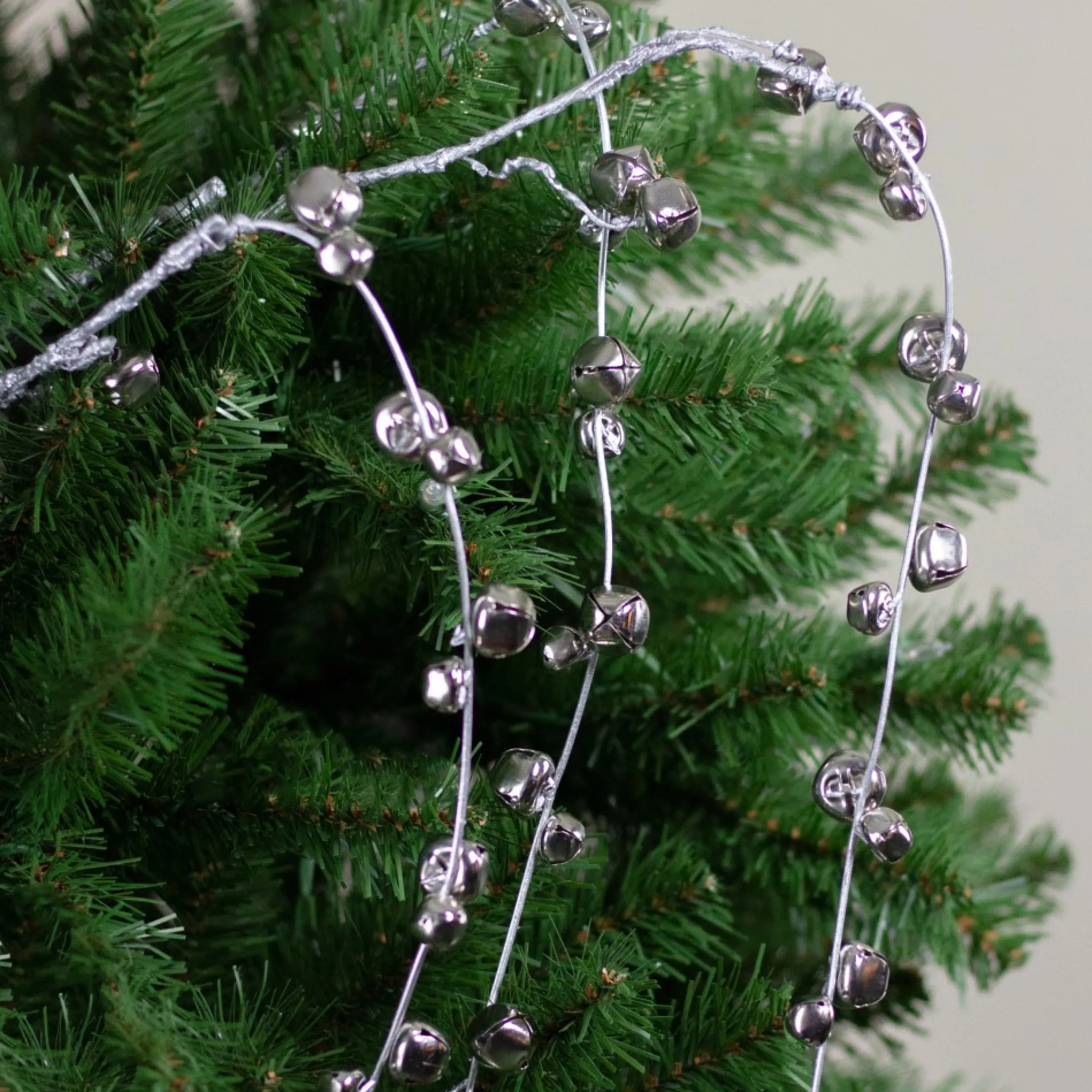 Bells*Northlight 41" Silver Hanging Jingle Bell Artificial Christmas Spray