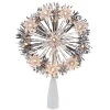Snowflake Tree Toppers*Northlight 7" Silver Pre-Lit Snowflake Starburst Christmas Tree Topper - Clear Lights