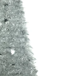 Northlight Pop Up Trees></noscript>4' Silver Tinsel Pop-Up Artificial Christmas Tree, Unlit