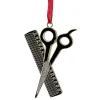 Northlight Occupations>3" Silver-Plated Scissors And Comb Christmas Ornament