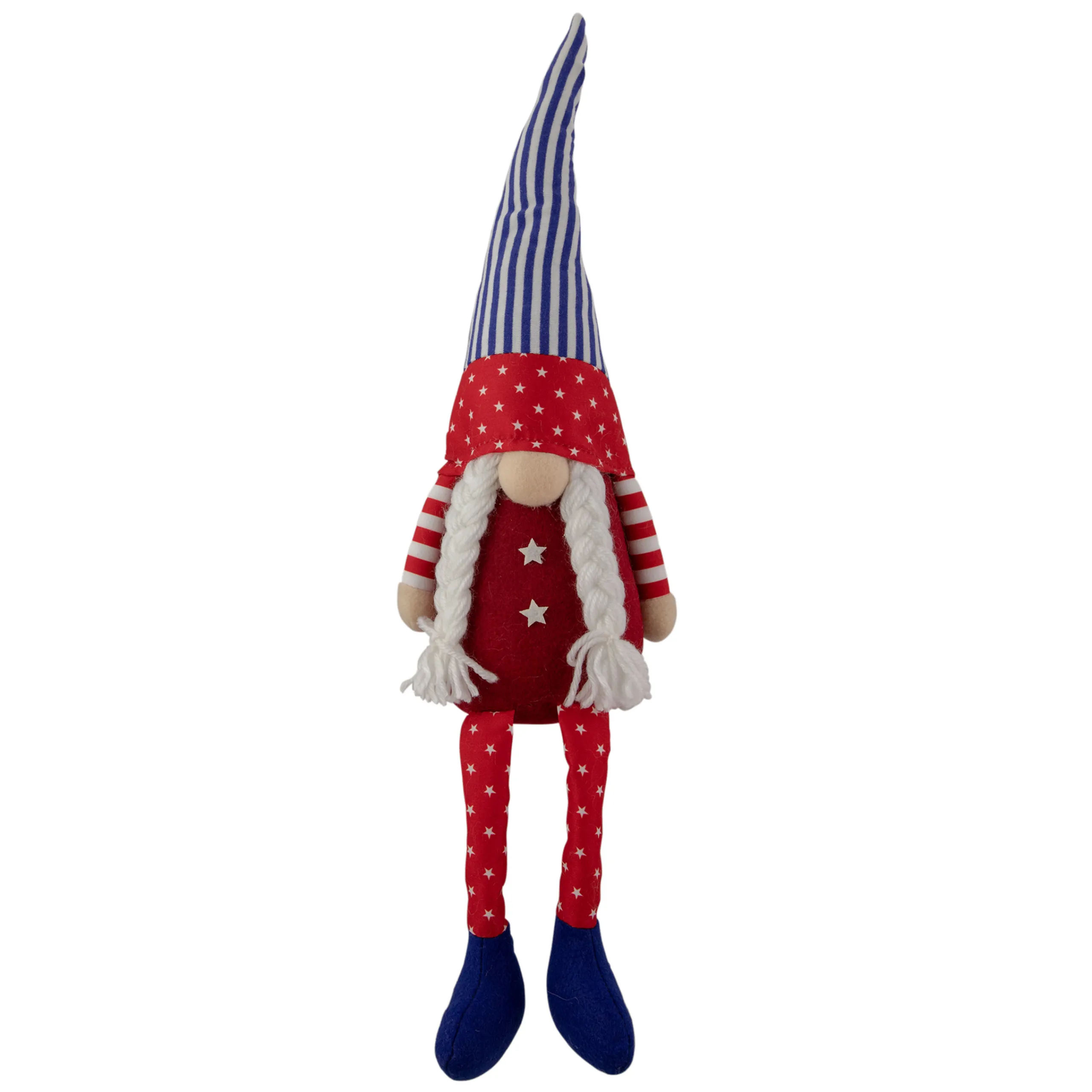 Northlight 17.75" Sitting Patriotic Girl 4Th Of July Gnome