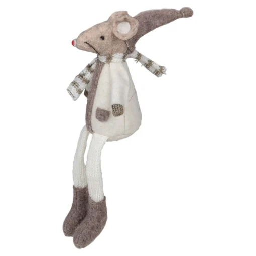 Table Top Pieces*Northlight 9.5" Sitting Plush Christmas Mouse Figure
