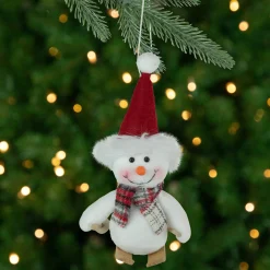 Northlight Snowmen>9.5" Skiing Snowman With Red Santa Hat Christmas Ornament