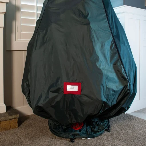 Artificial Tree Stands*Tree Keeper 65" Slate Gray Christmas Decorated Upright Tree Storage Bag With Rolling Tree Stand