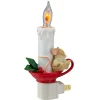 Roman 7" Sleeping Mouse In Teacup With Candle Christmas Night Light