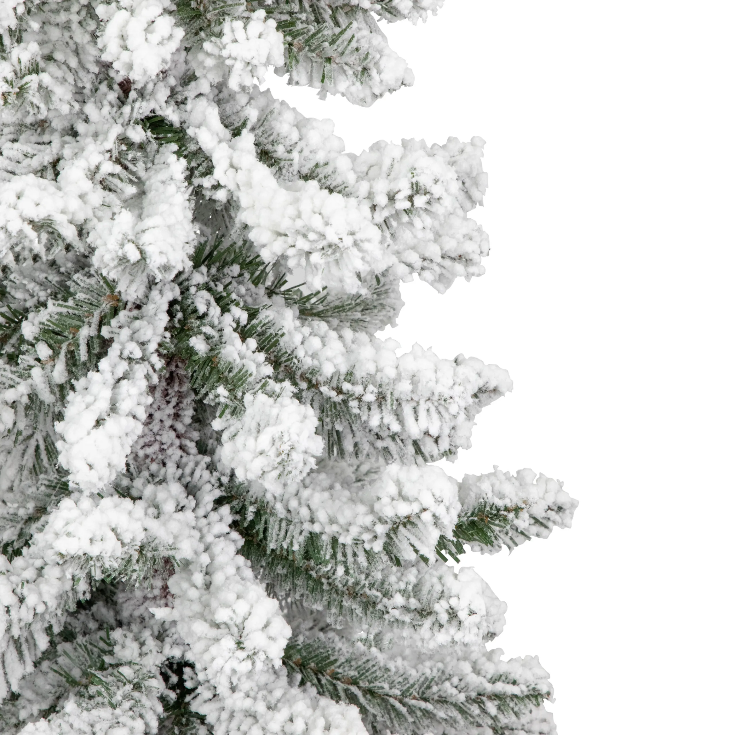 Northlight Alpine Trees>4' Slim Flocked Alpine Artificial Christmas Tree, Unlit