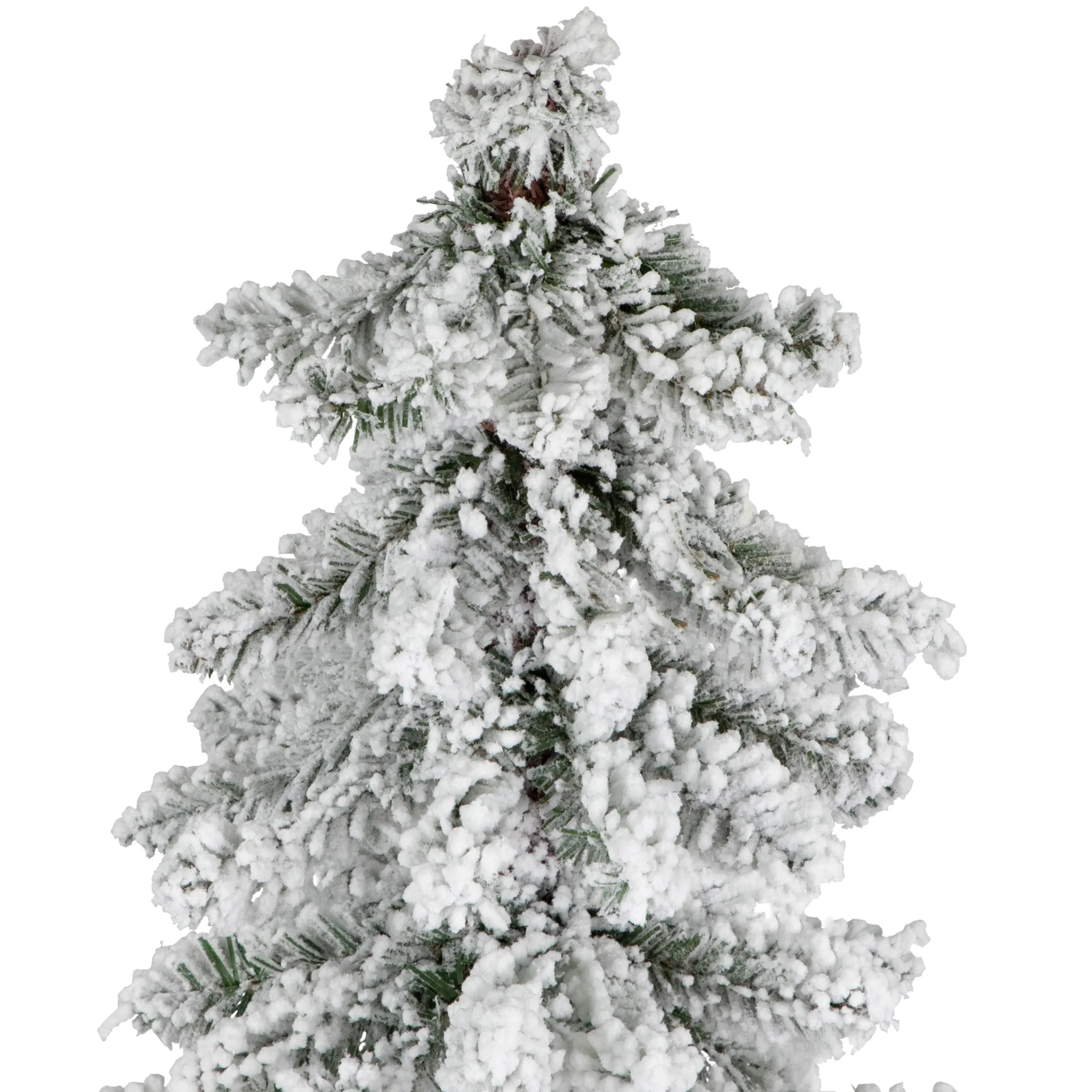 Northlight Alpine Trees>4' Slim Flocked Alpine Artificial Christmas Tree, Unlit