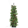 Allstate 5 And 5.5 Feet Tall>5' Slim Mixed Cedar Pine Entryway Artificial Christmas Tree - Unlit