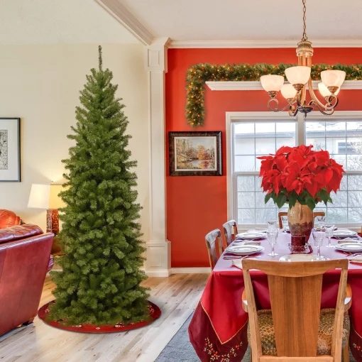 National Tree Company Unlit Traditional Trees>6.5' Slim North Valley Spruce Artificial Christmas Tree, Unlit