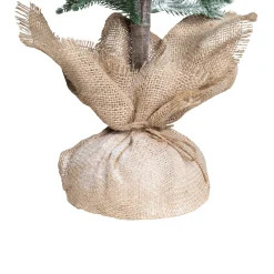 Northlight 5 And 5.5 Feet Tall></noscript>5' Snow Covered Slim Pine Artificial Christmas Tree With Jute Base– Unlit