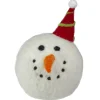 Tii Collections Snowmen>5" Snowman Head With A Red And Green Striped Hat Christmas Ornament