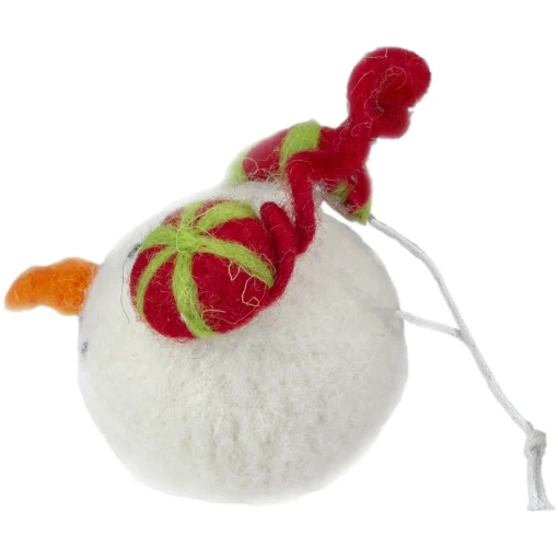 Tii Collections Snowmen>4" Snowmans Face Wearing Red And Green Striped Earmuffs Christmas Ornament