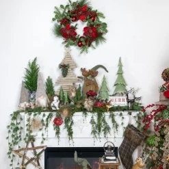 Wall & Door Decorations*Northlight 13.75" Snowy Pinecone Branch Christmas Star Wall Decor