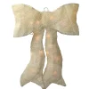 Outdoor Decorations*Northlight 18" Sparkling Cream Lighted Bow Christmas Outdoor Decoration