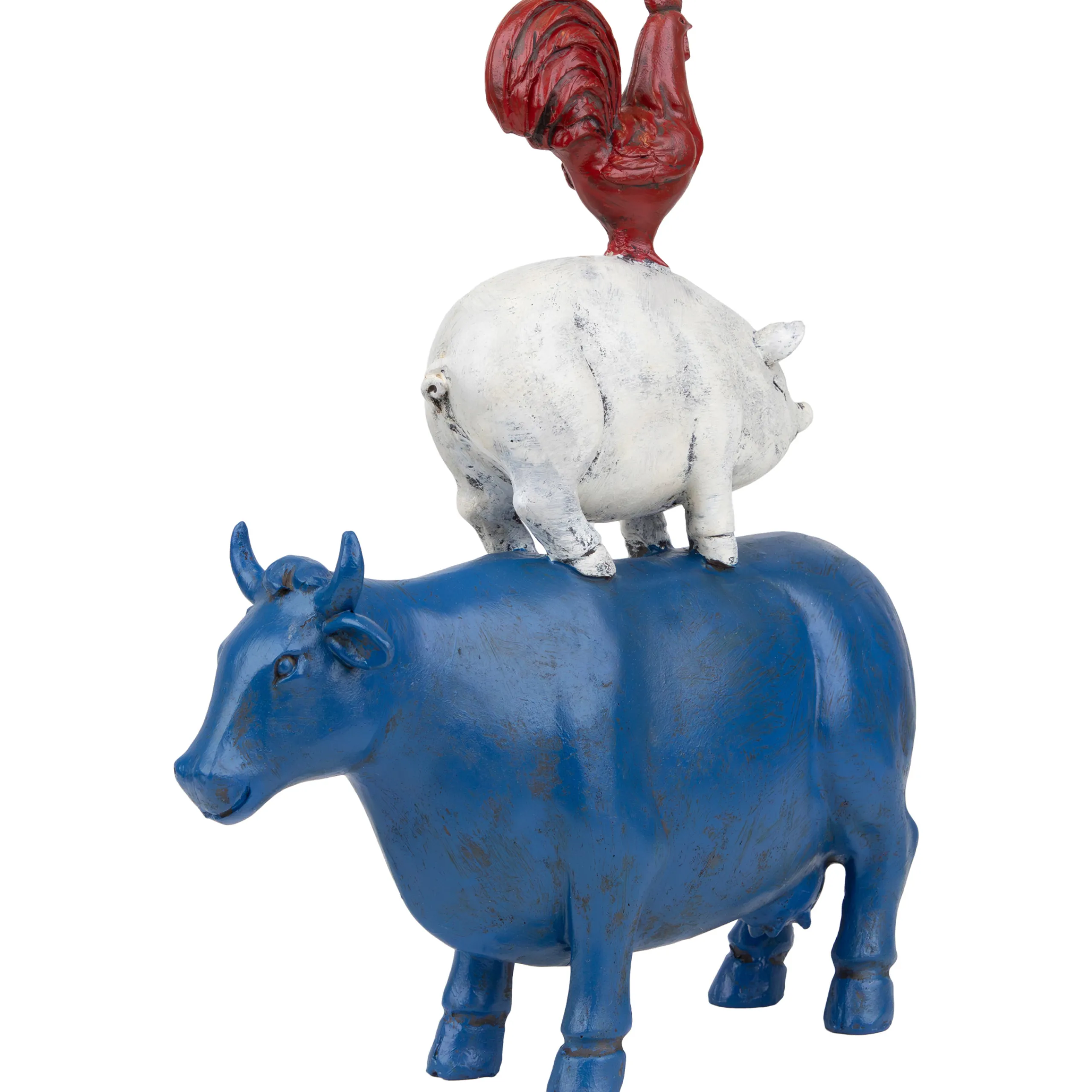 Northlight 12" Stacked Patriotic Farm Animals Outdoor Garden Statue