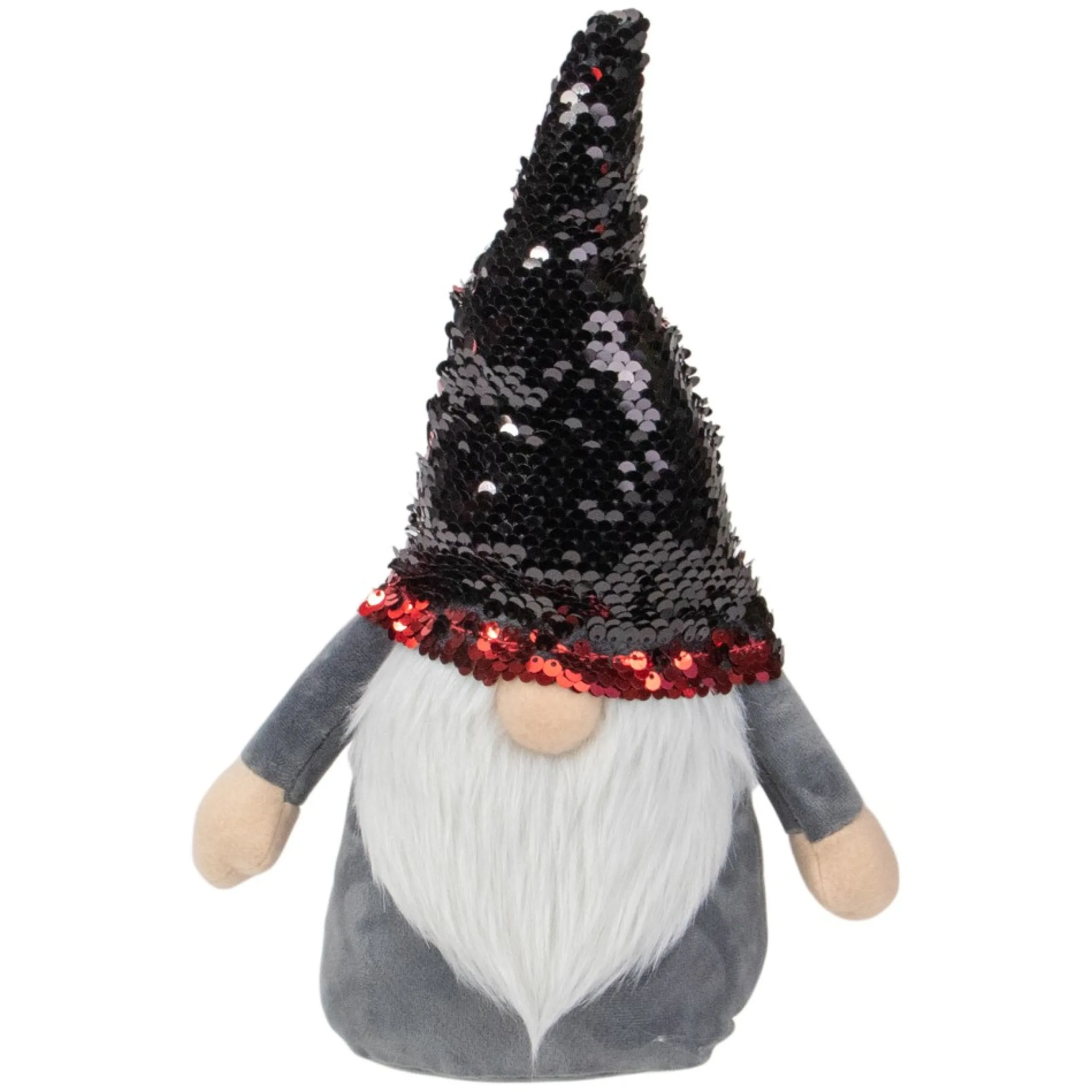 Gnomes*Northlight 11" Standing Gnome Christmas Decoration With Red Flip Sequin Hat
