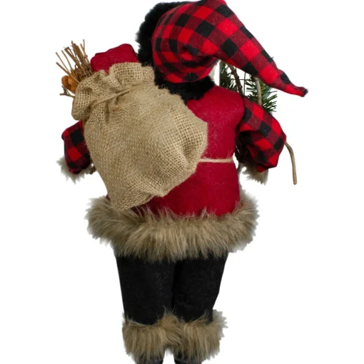 Santa Figures*Northlight 18" Standing Santa Christmas Figure With Snow Shoes And Bear