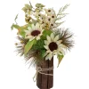 Northlight 16" Sunflowers And Berries Artificial Fall Harvest Floral Decoration