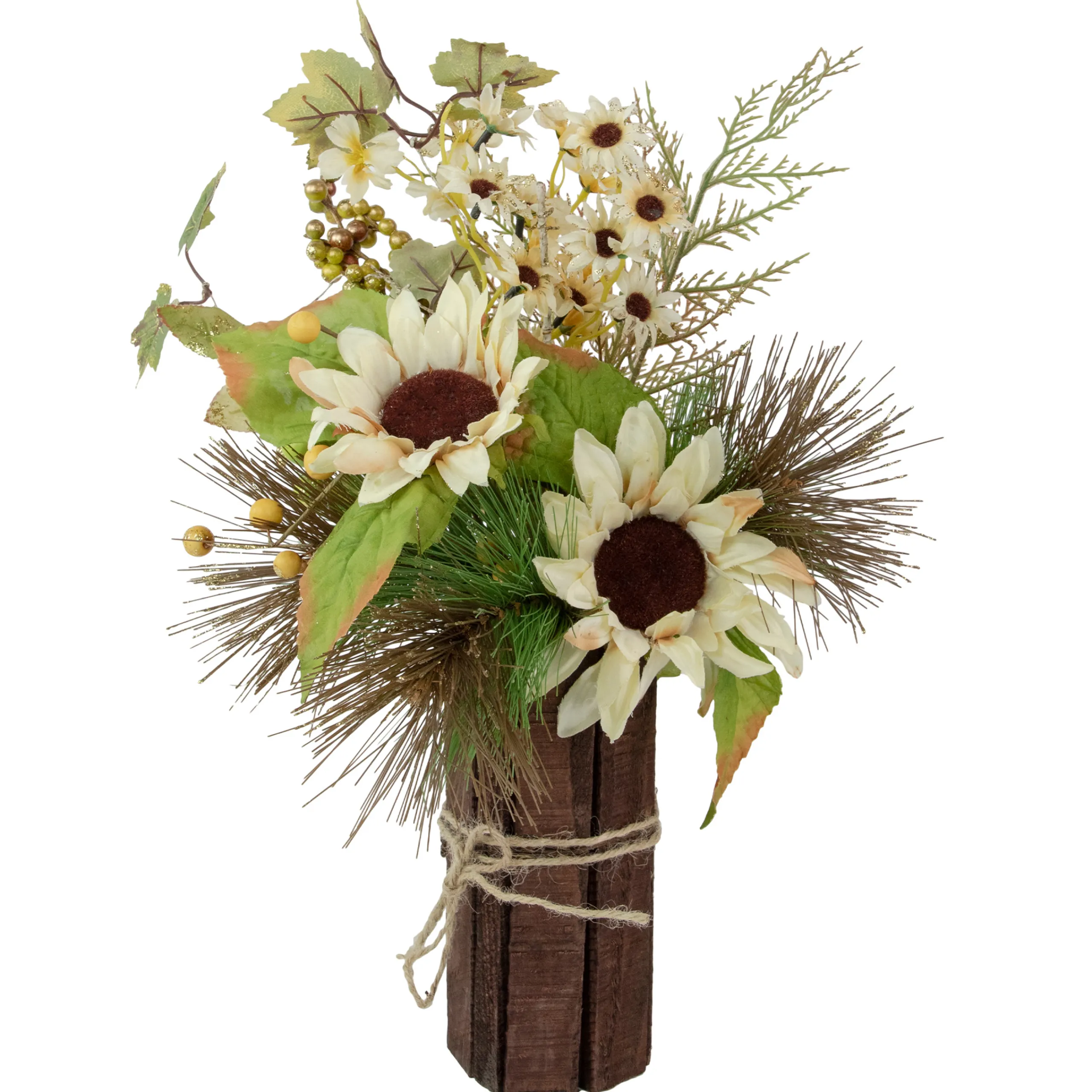 Northlight 16" Sunflowers And Berries Artificial Fall Harvest Floral Decoration