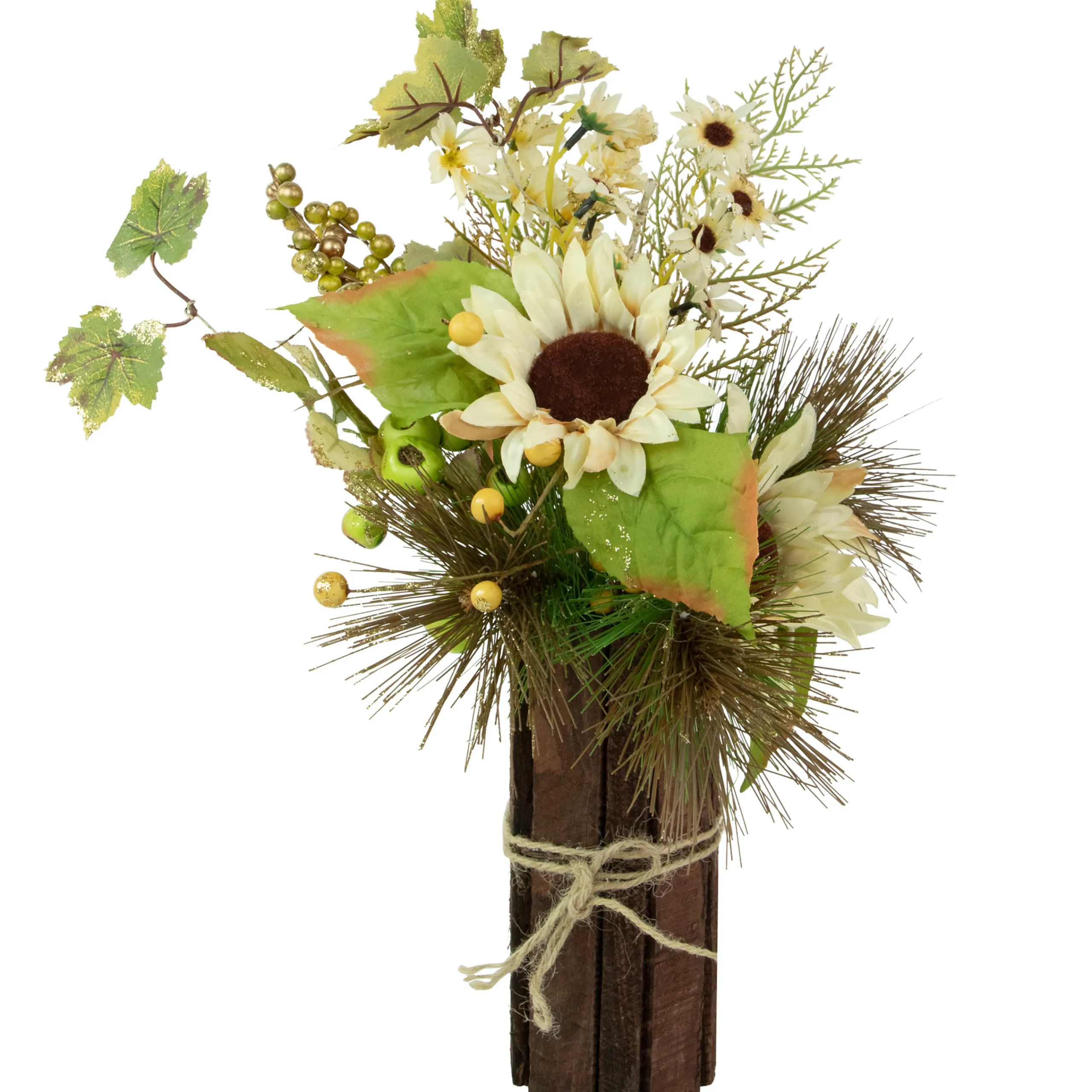 Northlight 16" Sunflowers And Berries Artificial Fall Harvest Floral Decoration