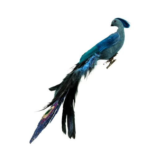 Northlight Animals>12" Teal And Blue Peacock With Jewel Clip-On Christmas Ornament