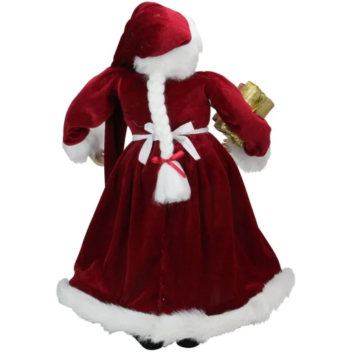 Santa Figures*Northlight 24" Traditional Mrs Claus With Braided Hair And Gifts Christmas Figure