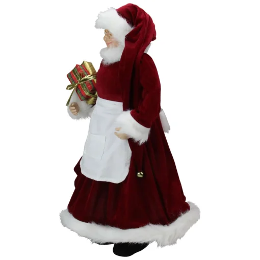 Santa Figures*Northlight 24" Traditional Mrs Claus With Braided Hair And Gifts Christmas Figure