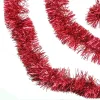 Unlit Garland*Northlight 50' Traditional Shiny Red 6 Ply Christmas Foil Tinsel Garland - Unlit