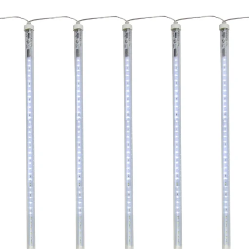 Northlight 5 Transparent Dripping Icicle Snowfall Christmas Light Tubes - 13.25 Ft Clear Wire