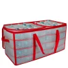 Northlight Ornament Storage>26.25" Transparent Zip Up Christmas Storage Box- Holds 128 Ornaments