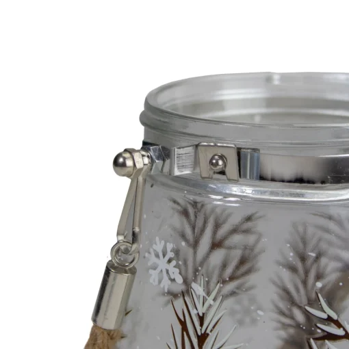 Candles & Holders*Northlight 6.25" Trees And Fawns Flameless Glass Candle Lantern
