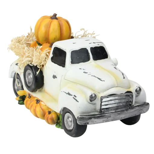 Northlight 11.25" Truck Full Of Pumpkins And Hay Thanksgiving Table Top Figure