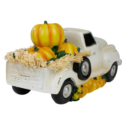 Northlight 11.25" Truck Full Of Pumpkins And Hay Thanksgiving Table Top Figure